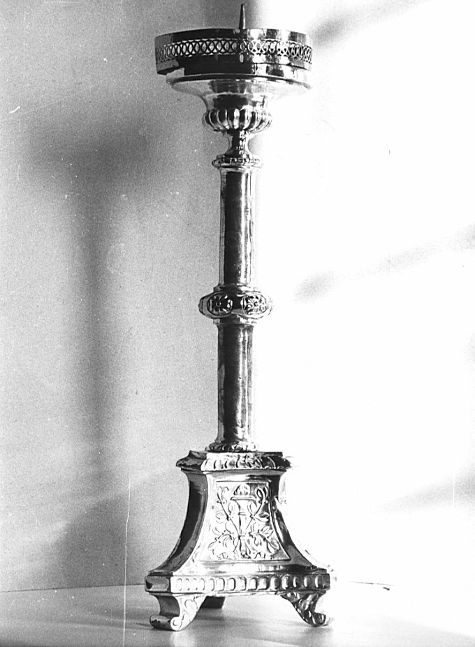 candeliere d'altare, coppia - bottega lombarda (inizio sec. XIX)