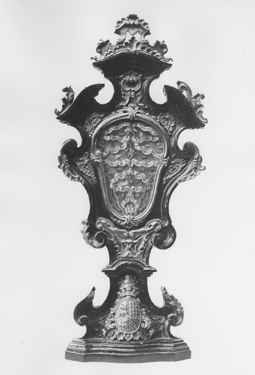 reliquiario, serie - bottega lombarda (fine sec. XVIII)
