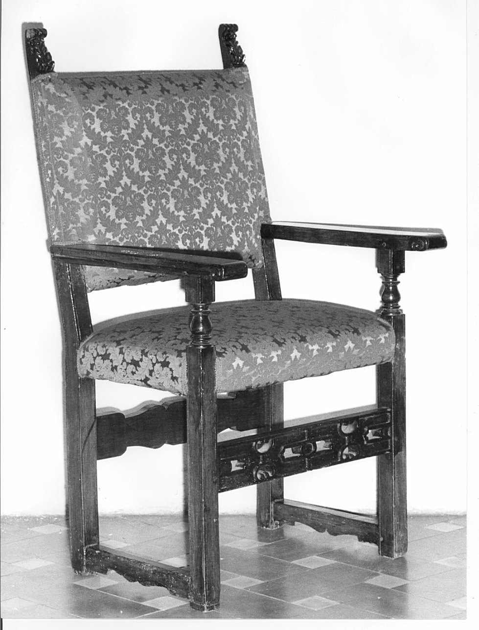sedia - a braccioli, opera isolata - bottega lombarda (sec. XVII)