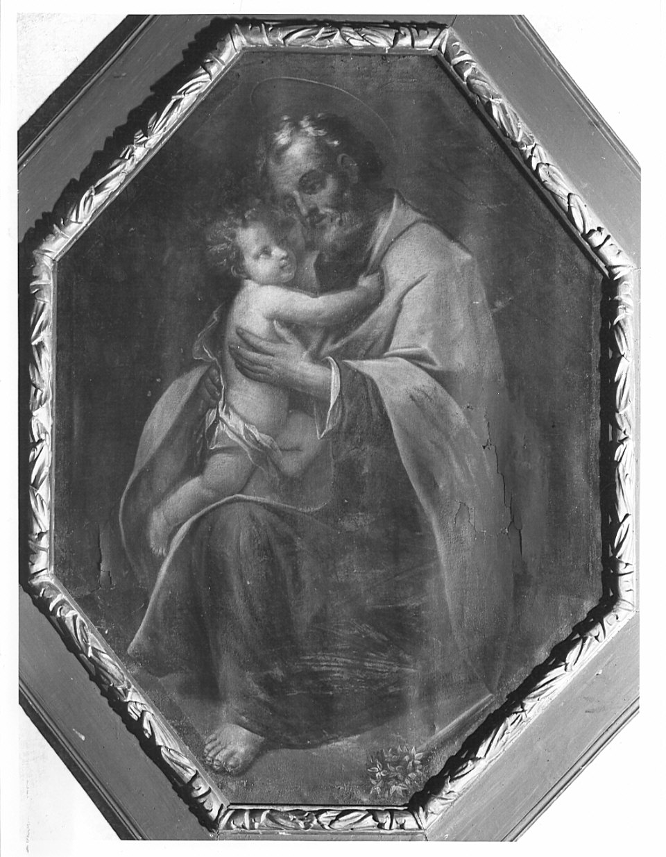 San Giuseppe e Gesù Bambino (dipinto, opera isolata) - ambito italiano (secc. XVII/ XVIII)