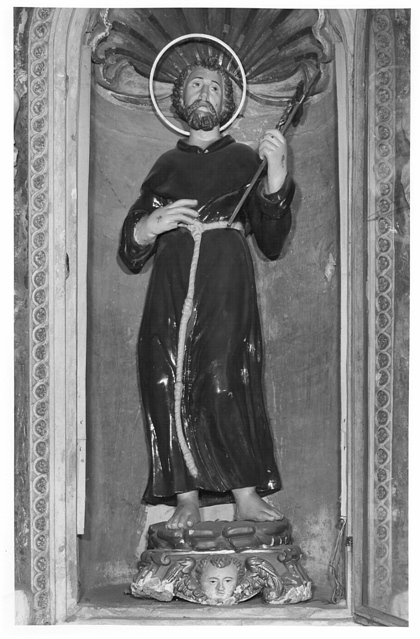San Francesco d'Assisi (statua, opera isolata) - bottega italiana (sec. XIX)