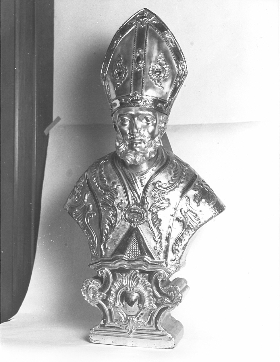Sant'Ambrogio (reliquiario - a busto, opera isolata) - bottega italiana (sec. XIX)