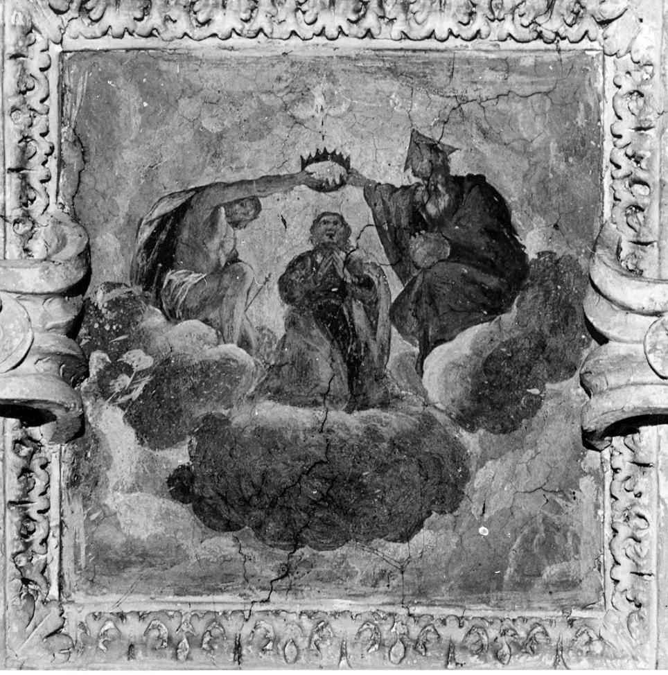 incoronazione di Maria Vergine (dipinto, elemento d'insieme) di Nuvolone Panfilo (attribuito) (fine/inizio secc. XVI/ XVII)