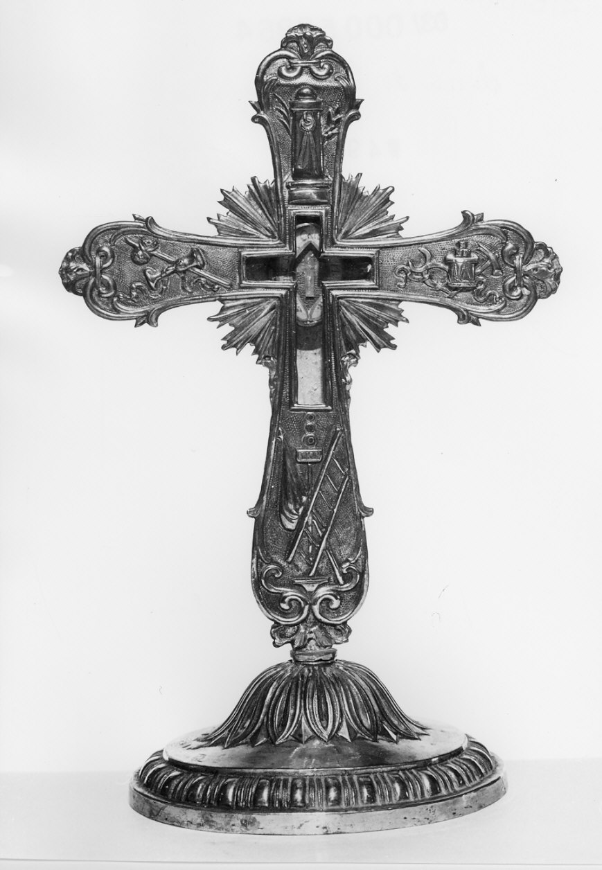 reliquiario - a croce, opera isolata - bottega italiana (sec. XIX)
