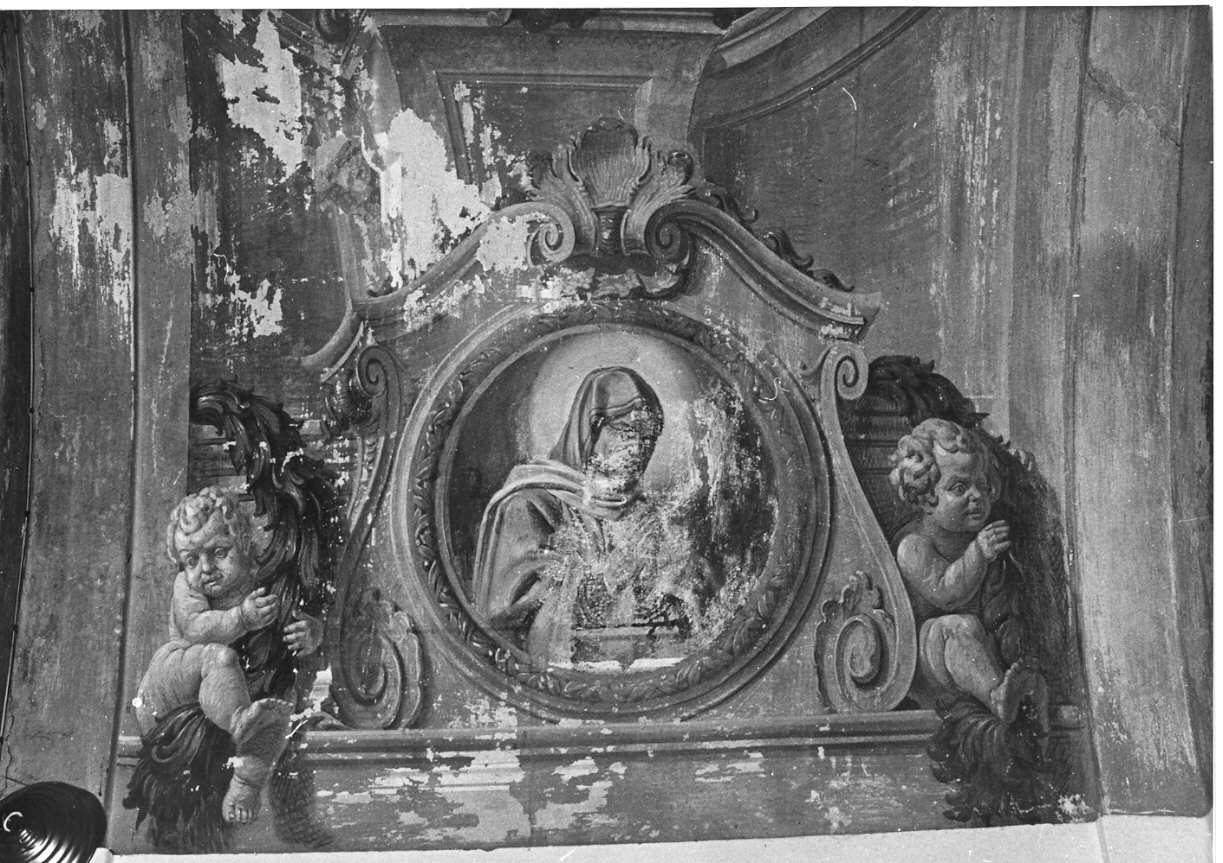 finte architetture con angeli (decorazione pittorica, opera isolata) - ambito italiano (inizio sec. XVIII)
