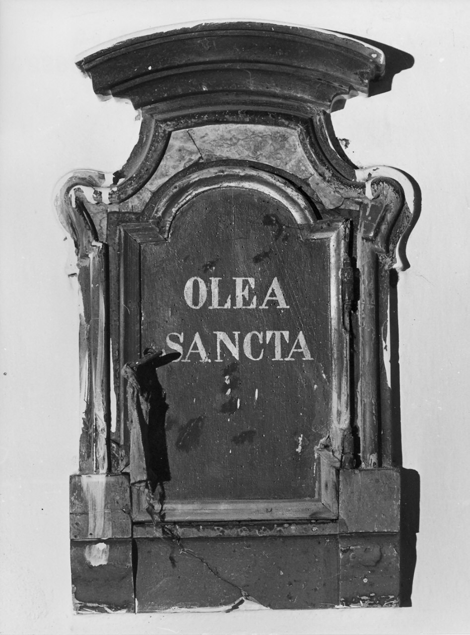 armadietto per oli santi, opera isolata - bottega italiana (sec. XVIII)