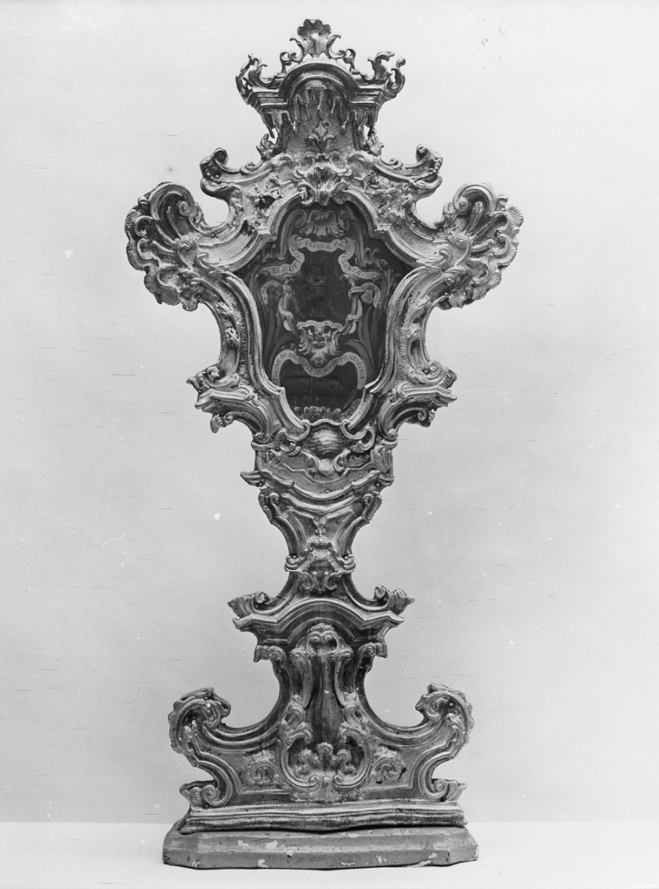 reliquiario - a ostensorio, serie - bottega italiana (sec. XVIII)