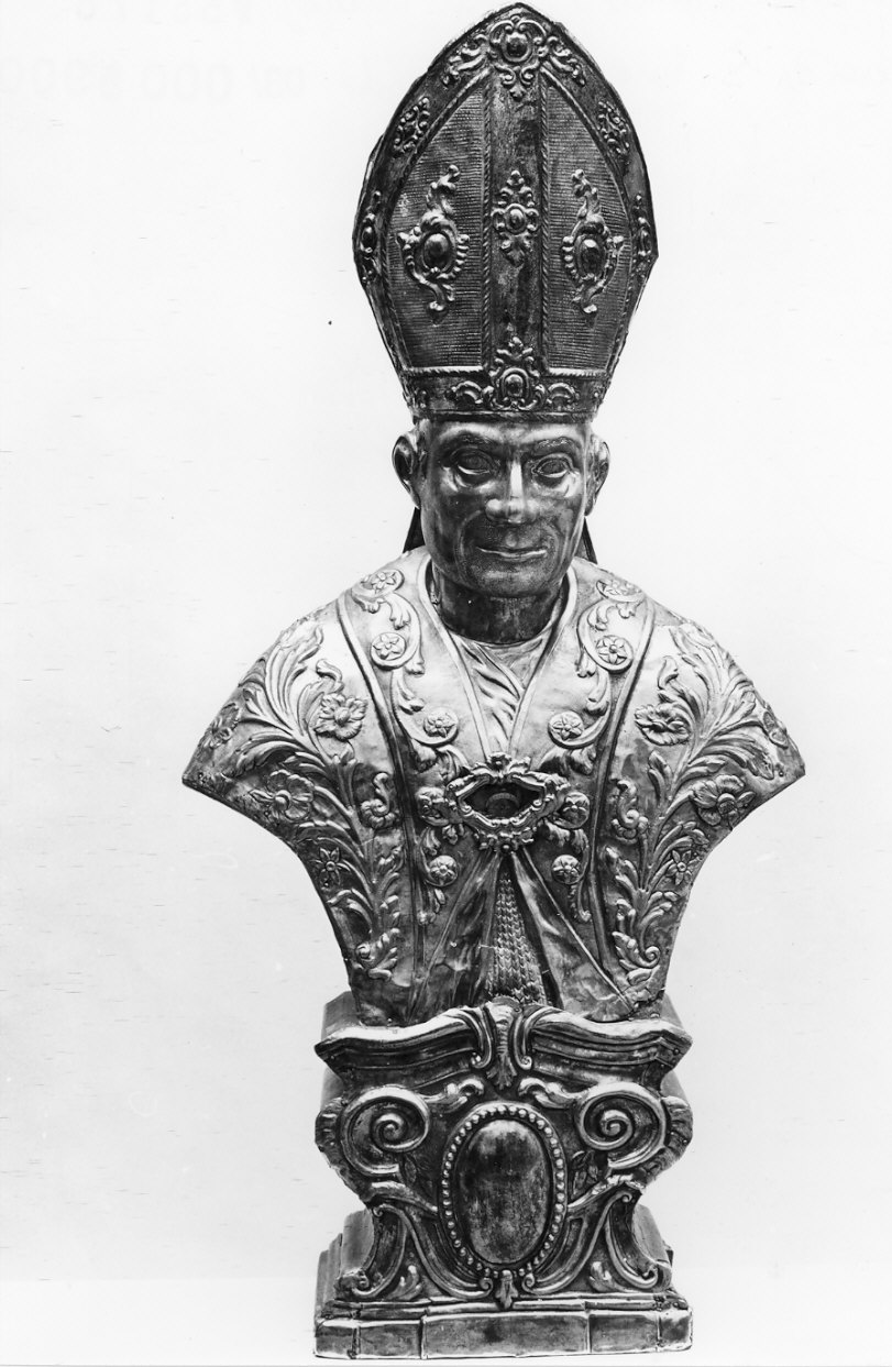 San Carlo Borromeo (reliquiario - a busto, opera isolata) - bottega italiana (fine sec. XVIII)