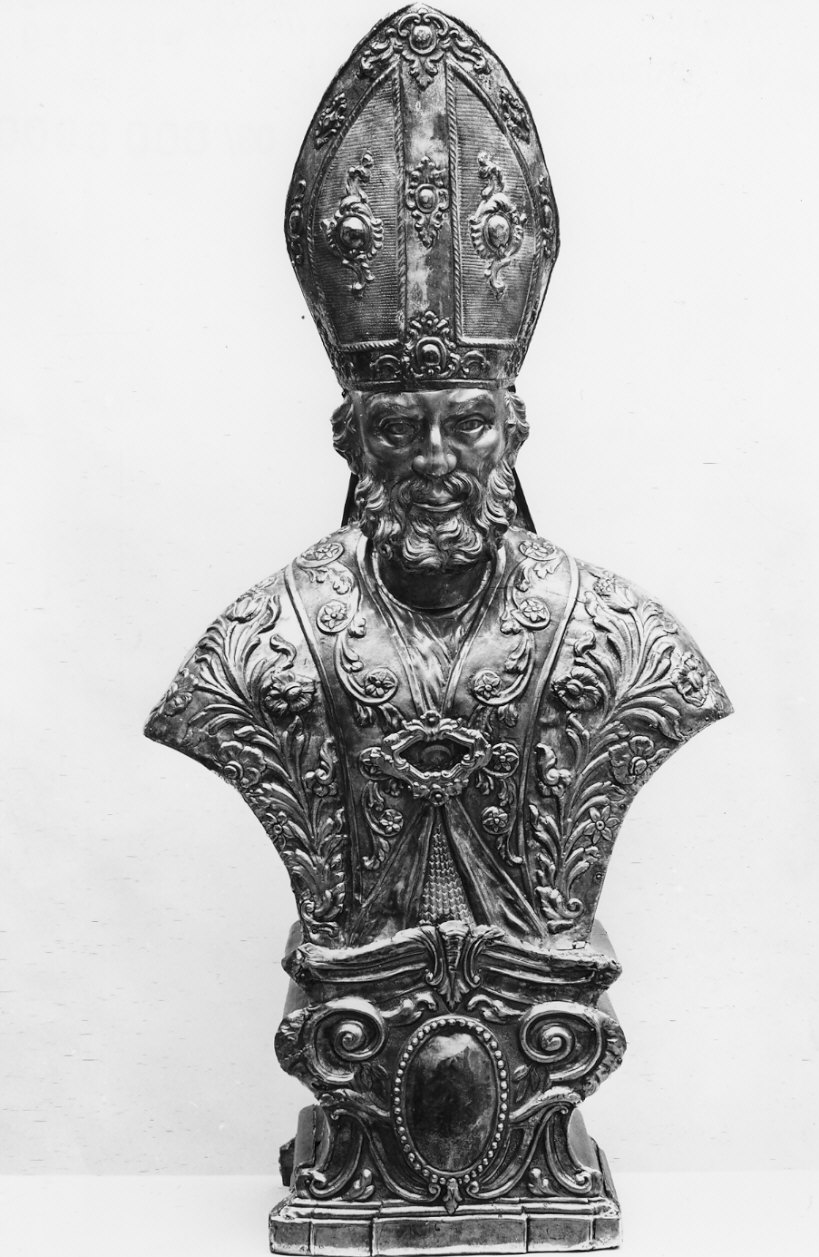 Sant'Ambrogio (reliquiario - a busto, opera isolata) - bottega italiana (fine sec. XVIII)