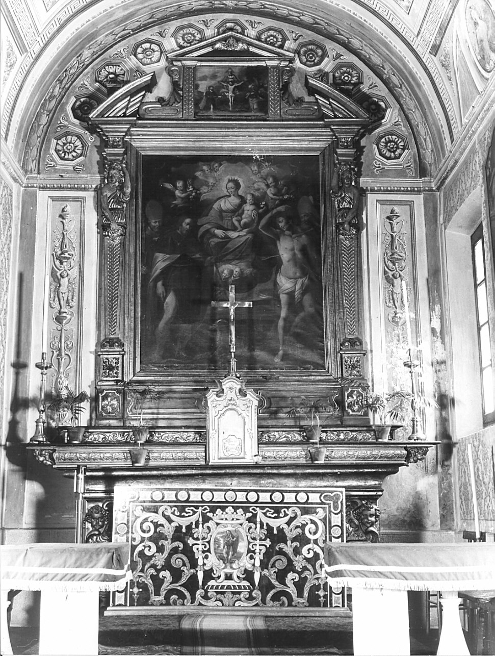 altare maggiore, complesso decorativo - bottega lombarda (sec. XVII)