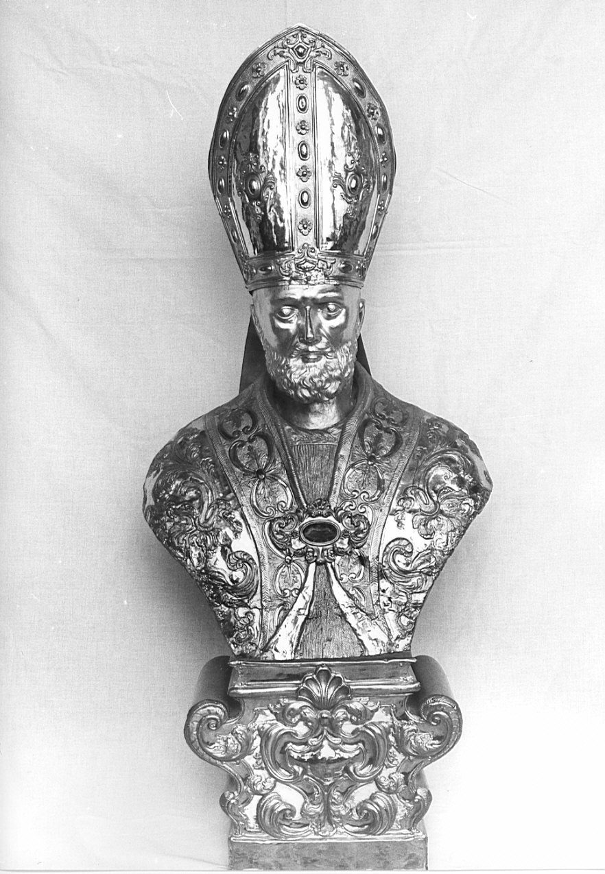 Sant'Agostino (reliquiario - a busto, serie) - bottega lombarda (sec. XVIII)