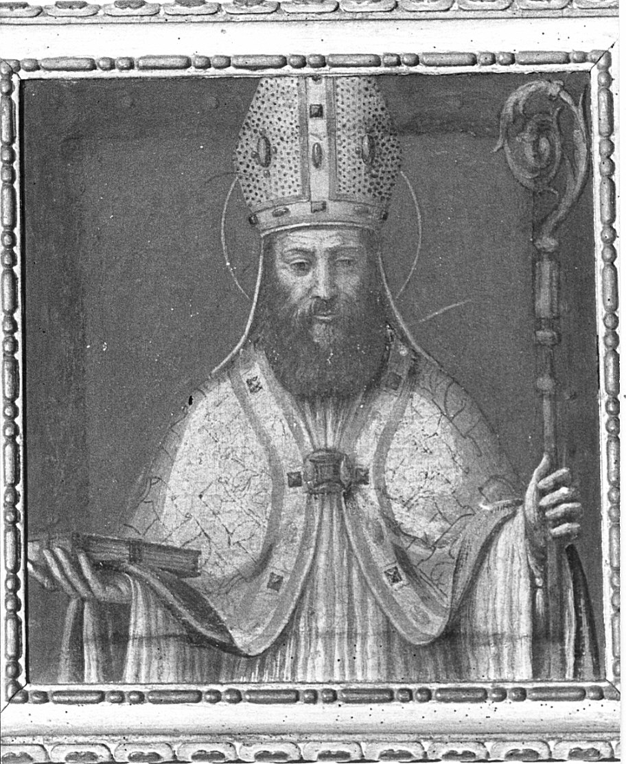 Santo vescovo (dipinto, pendant) - ambito lombardo (?) (sec. XVI)