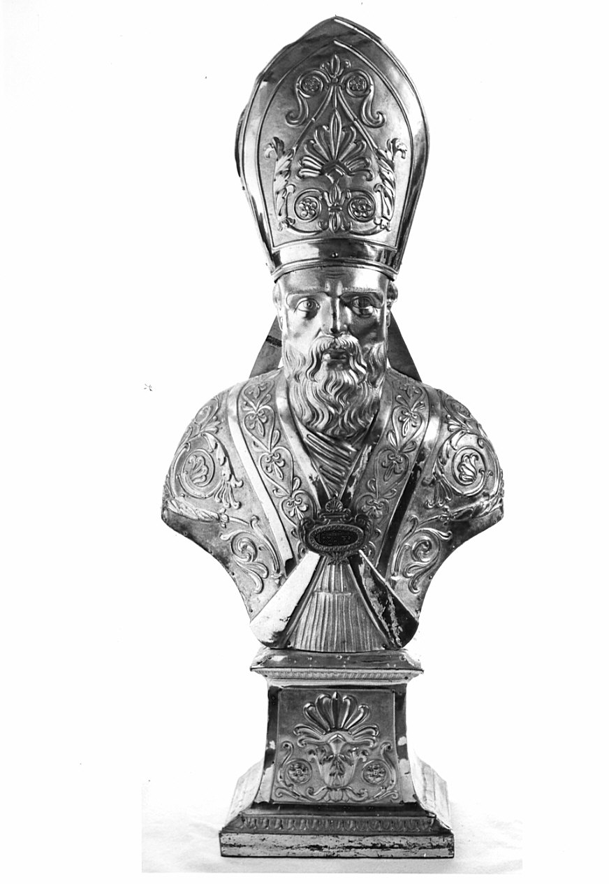 Sant'Agostino (reliquiario - a busto, opera isolata) - bottega lombarda (sec. XIX)