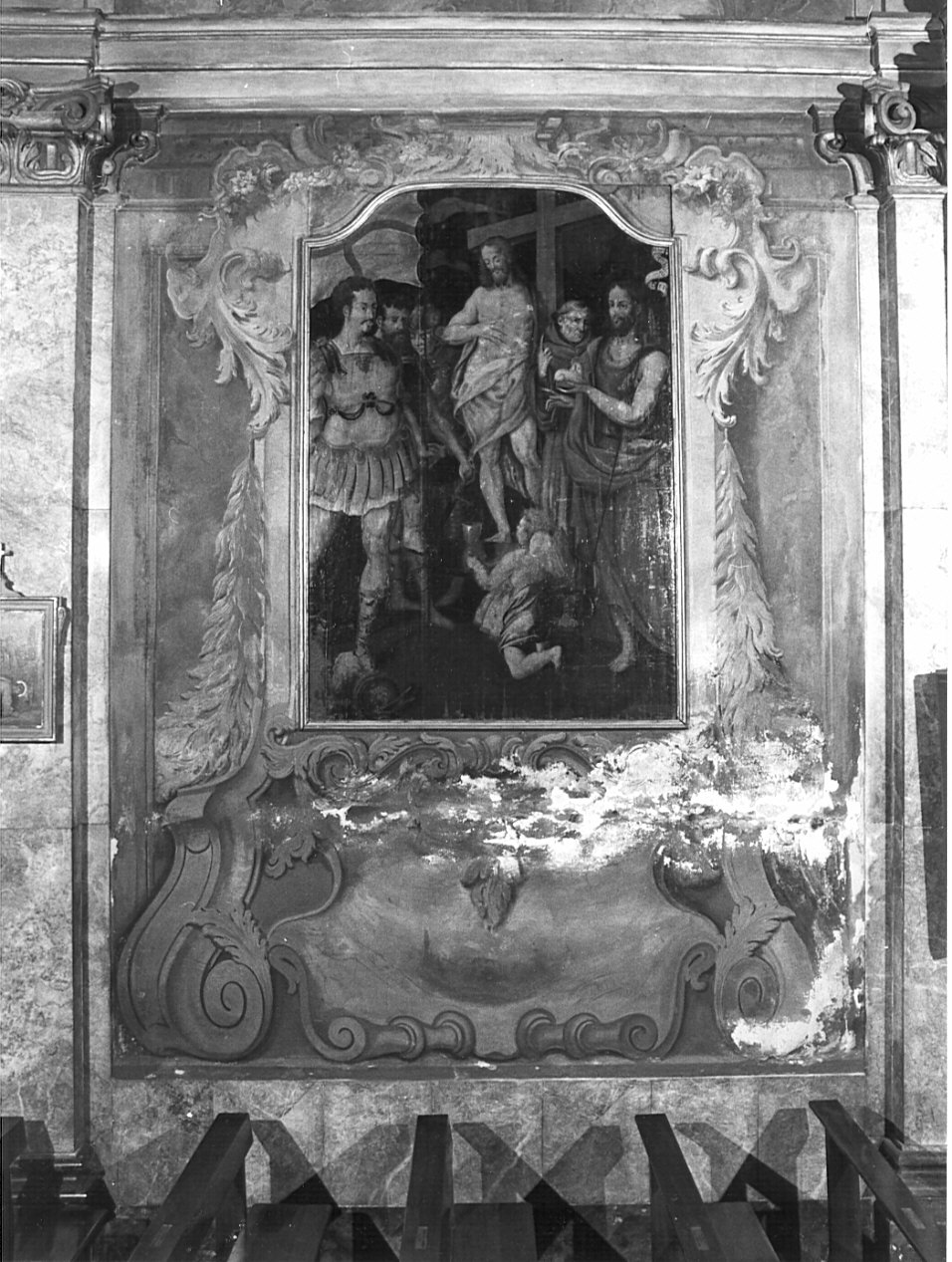 Motivi decorativi architettonici (decorazione pittorica, coppia) di Bonacina Francesco Antonio (metà sec. XVIII)