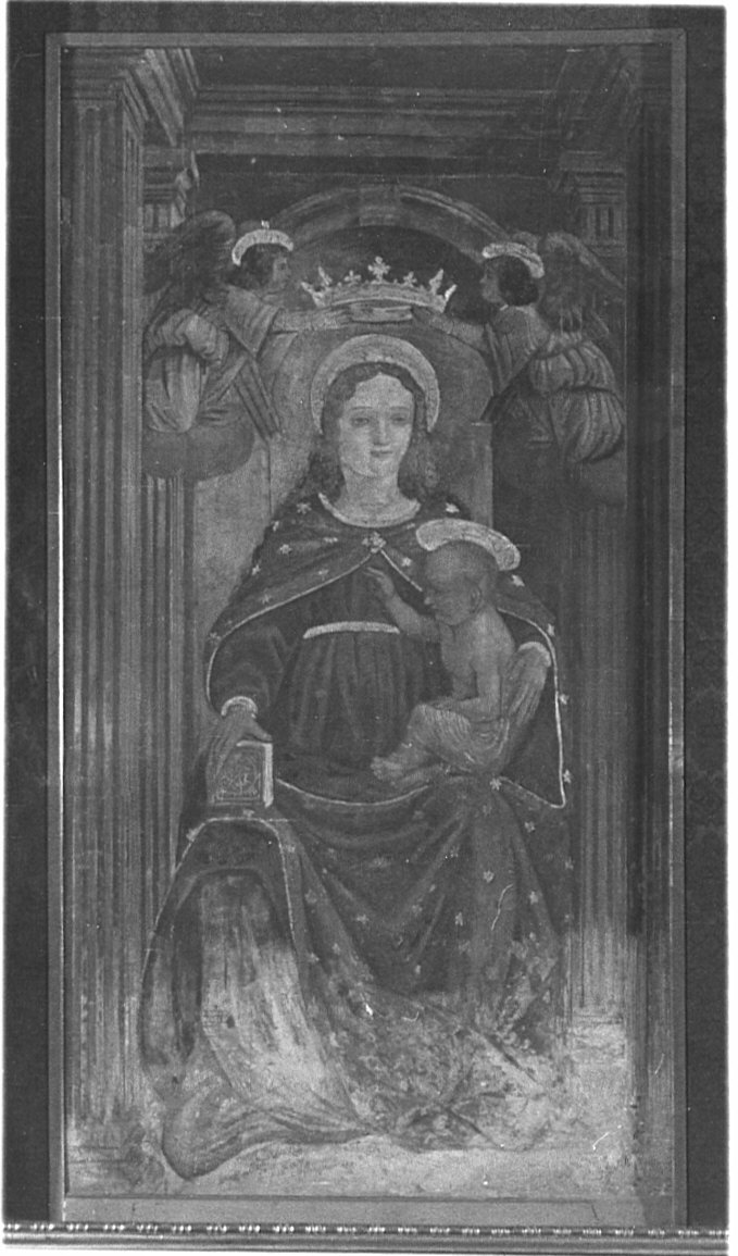 Madonna con Bambino e angeli (dipinto, opera isolata) - ambito lombardo (sec. XVI)