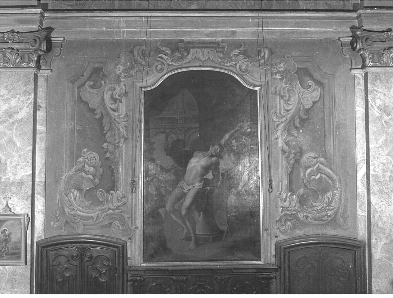 motivi decorativi architettonici (decorazione pittorica, coppia) di Bonacina Francesco Antonio (metà sec. XVIII)