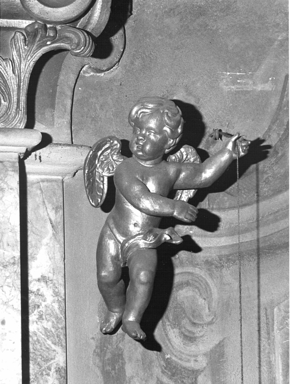 angioletto (statua, pendant) - bottega lombarda (sec. XVIII)