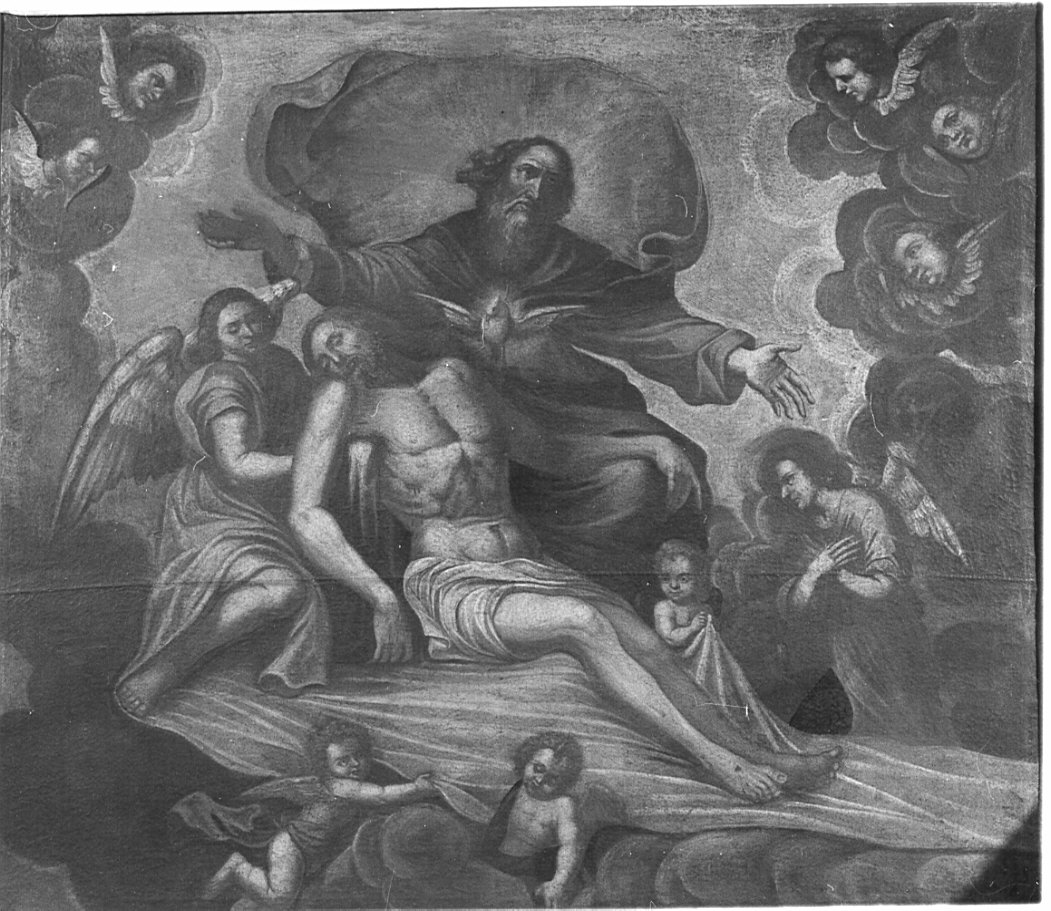 Cristo morto (dipinto, opera isolata) - ambito lombardo (fine sec. XVII)