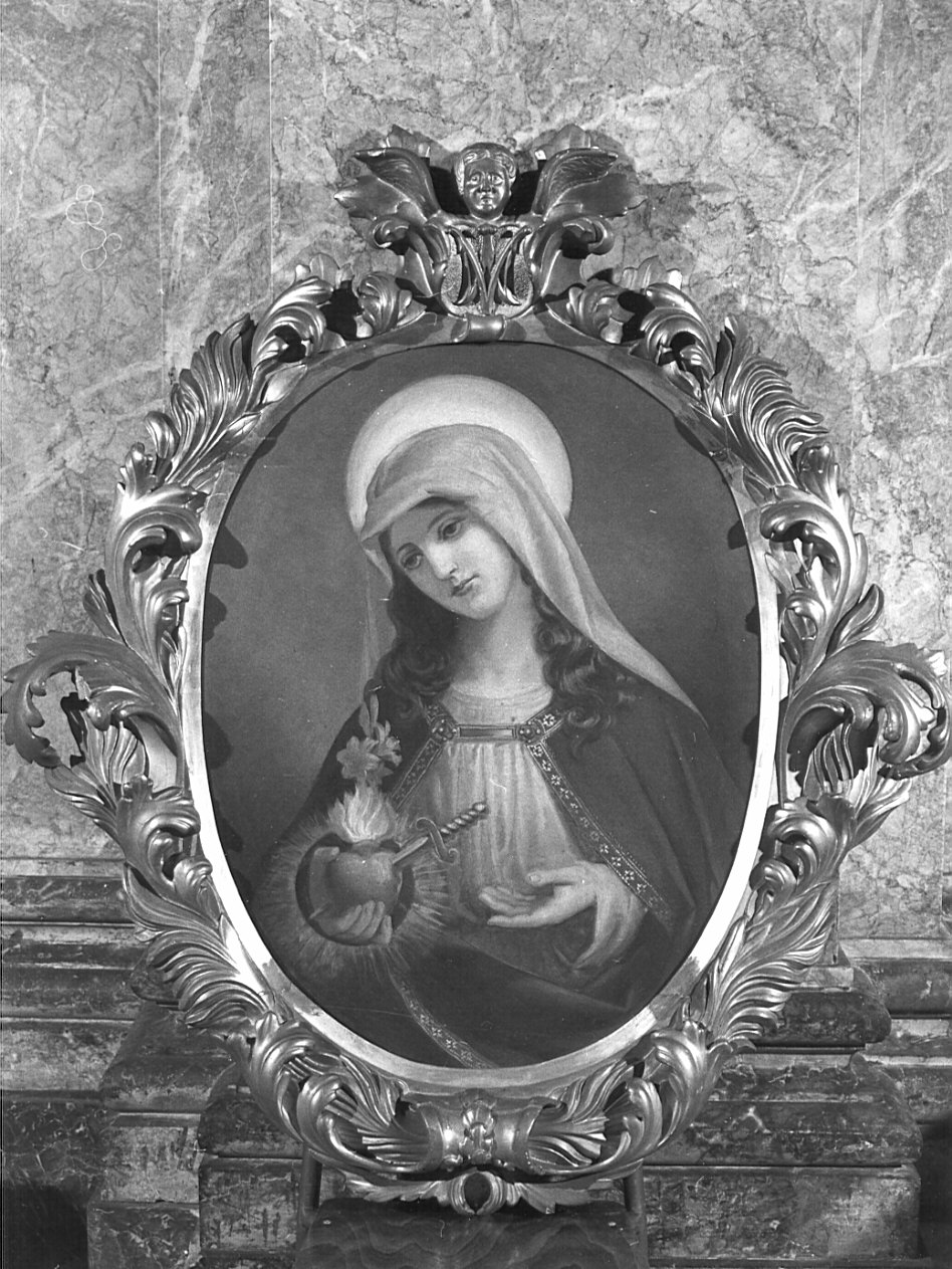 Sacro Cuore di Maria (dipinto, opera isolata) - ambito lombardo (metà sec. XIX)