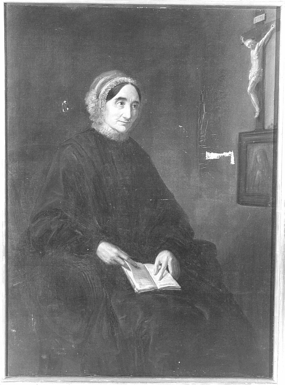 ritratto di donna (dipinto, opera isolata) - ambito lombardo (metà sec. XIX)