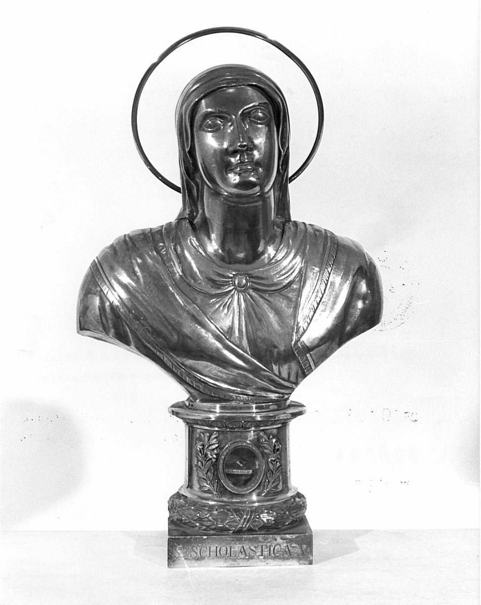 Santa Scolastica (reliquiario - a busto, opera isolata) di Brusa Eugenio (inizio sec. XIX)