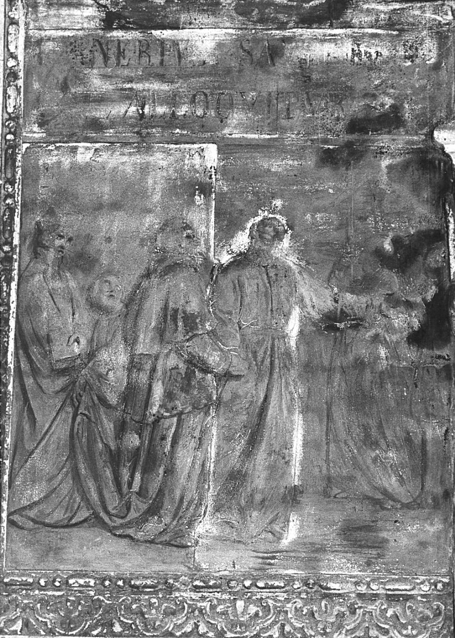 San Filippo Neri e Sant'Alessandro Sauli (dipinto, opera isolata) di Scuri Enrico (attribuito) (sec. XIX)