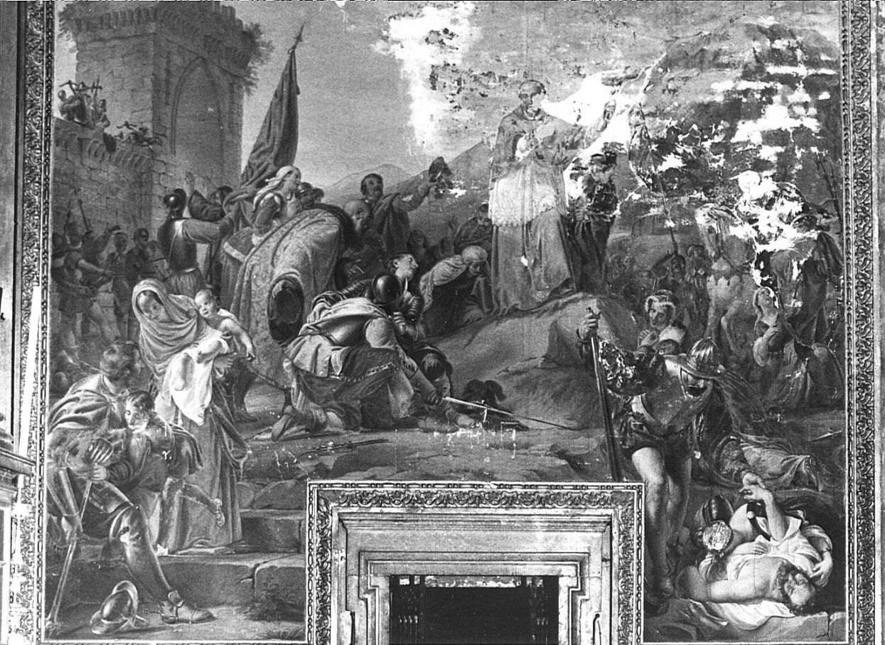 Sant'Alessandro Sauli pacifica i Corsi (dipinto, opera isolata) di Scuri Enrico (attribuito) (sec. XIX)