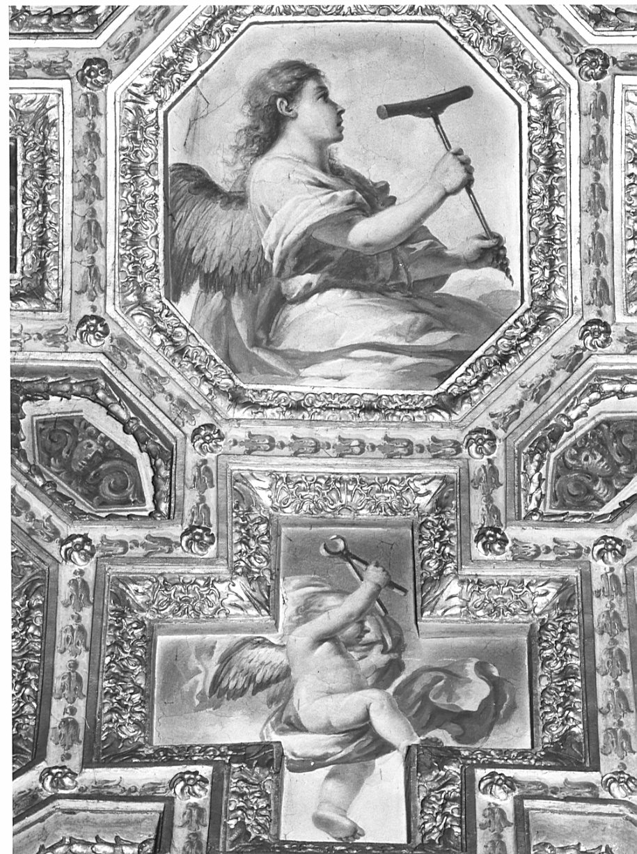 angeli con strumenti da lavoro (dipinto) di Cignaroli Martino detto Veronese (attribuito) (sec. XVII)