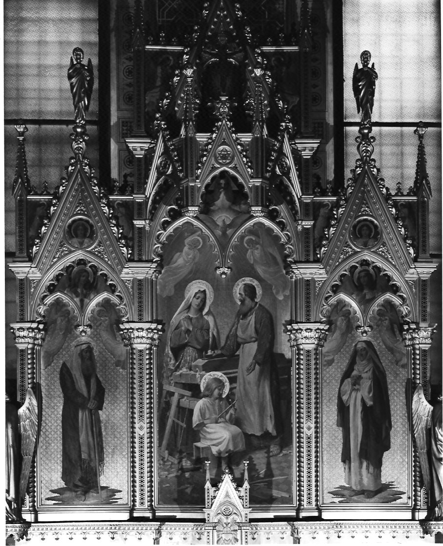 Sacra Famiglia (dipinto, opera isolata) di Bignami Osvaldo (attribuito) (sec. XX)