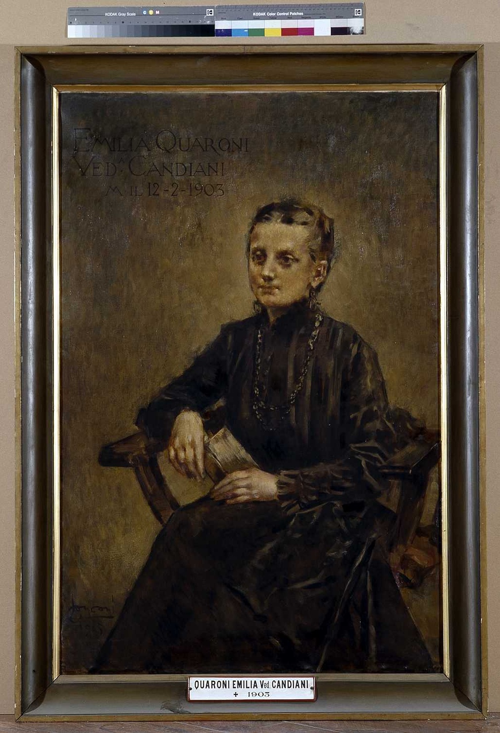 ritratto di Quaroni Candiani Emilia (dipinto, opera isolata) di Conconi Luigi (sec. XX)