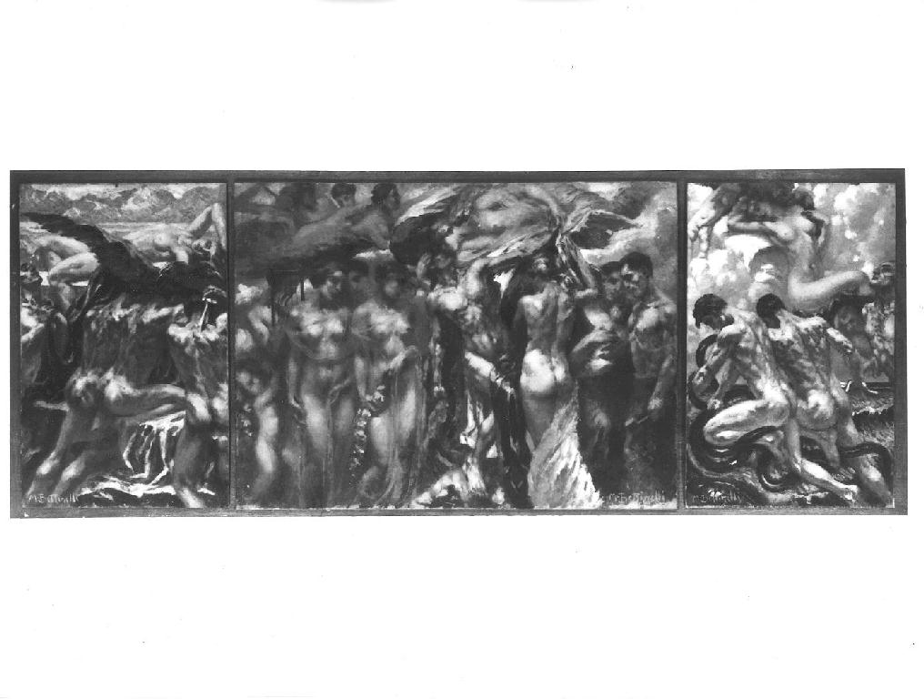 Rinascenza Italica, allegoria patriottica (dipinto, opera isolata) di Bettinelli Mario (sec. XX)