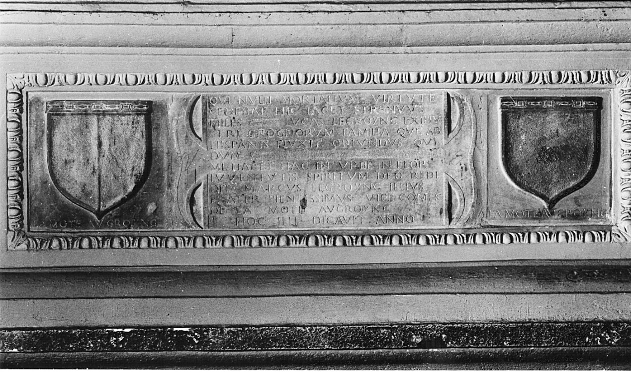 lapide tombale, opera isolata - bottega milanese (sec. XVI)