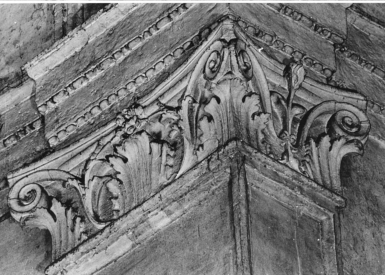 capitello di lesena, opera isolata - bottega lombarda (fine sec. XV)