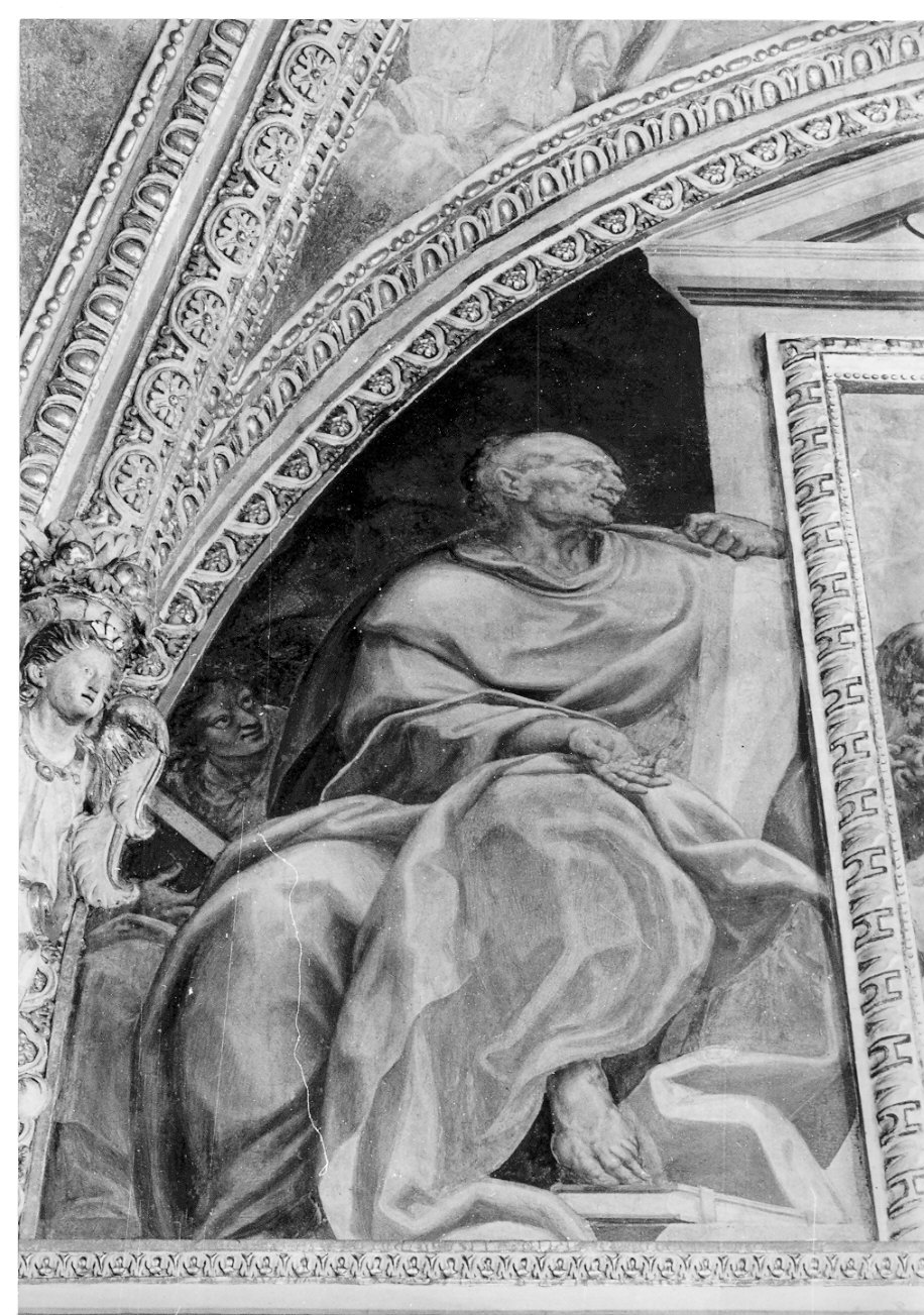 Profeta (dipinto, elemento d'insieme) di Luini Aurelio (attribuito), Luini Giovan Pietro (attribuito) (sec. XVI)