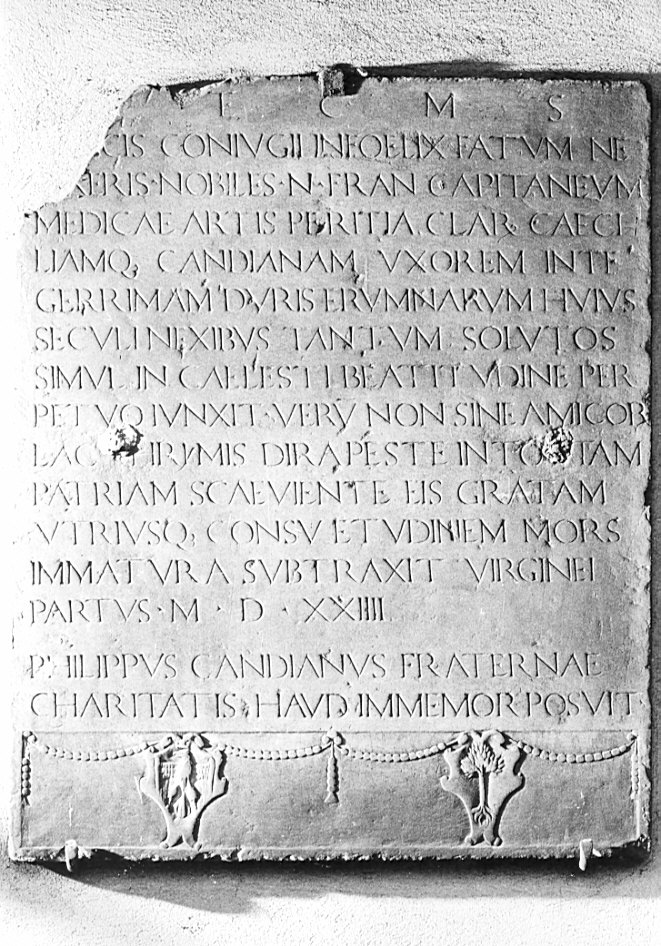 lapide tombale, opera isolata - bottega milanese (sec. XVI, sec. XVIII)