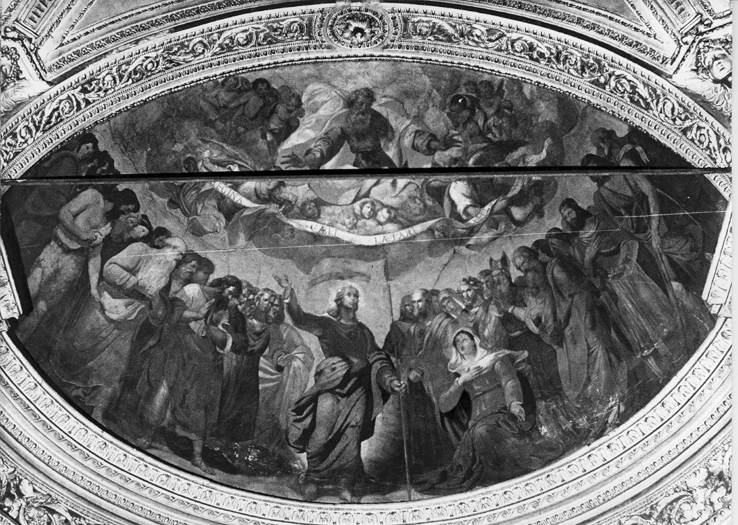 Cristo in gloria e giusti (dipinto, opera isolata) di Bellosio Carlo (attribuito) (sec. XIX)