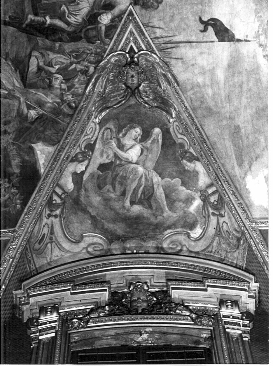 angeli con i simboli della passione (dipinto, elemento d'insieme) di Carlone Giovanni detto Genovese, Carlone Giovanni Battista (prima metà sec. XVII)
