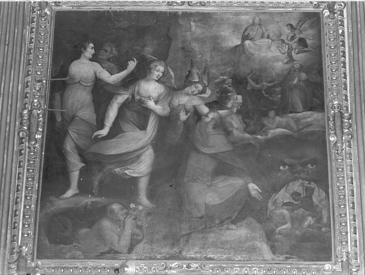 tentazioni di Sant'Antonio Abate (dipinto, opera isolata) di Pellegrino Domenico (attribuito) (seconda metà sec. XVI)