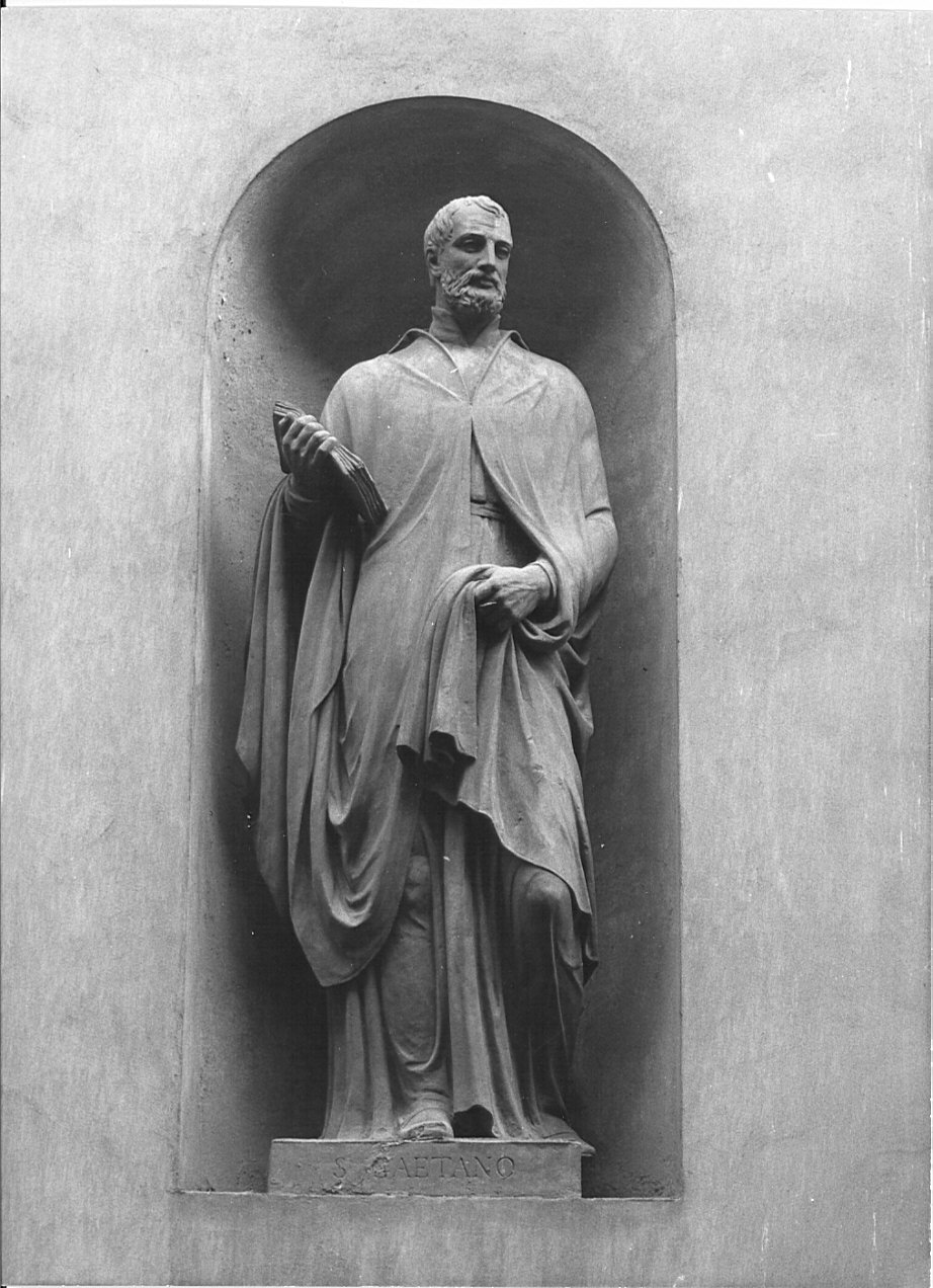 San Gaetano da Thiene (statua, opera isolata) - bottega italiana (sec. XIX)