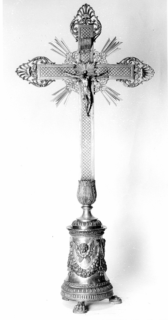 croce d'altare, opera isolata - bottega lombarda (fine/inizio secc. XIX/ XX)