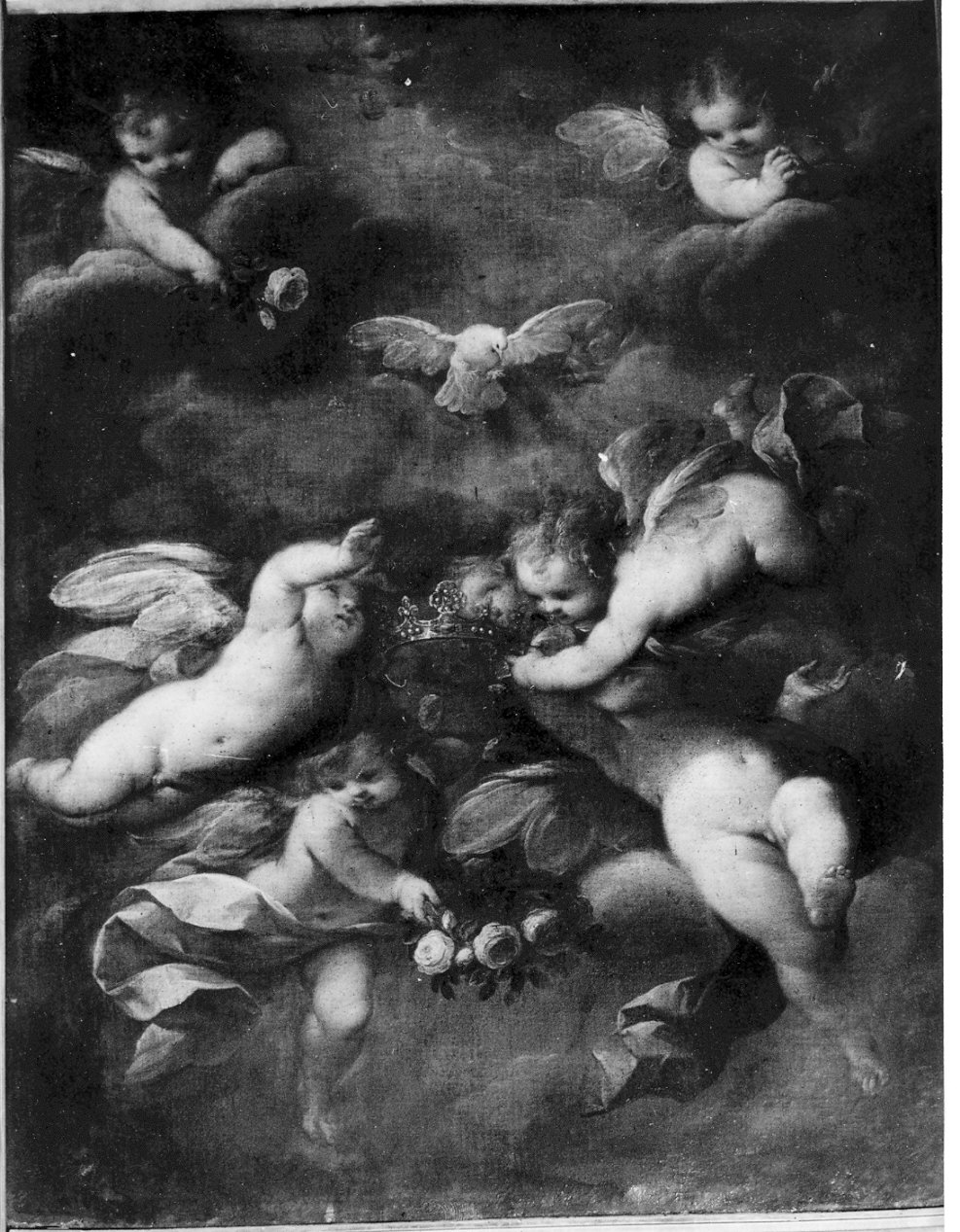 gloria di angeli (dipinto, opera isolata) di Nuvolone Panfilo (attribuito) (sec. XVII)