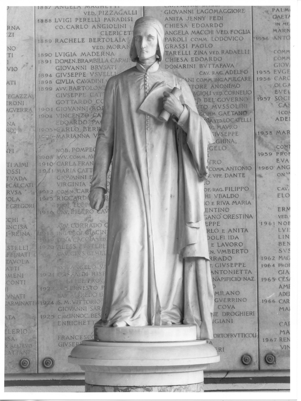 Ritratto di Dante Alighieri (statua, opera isolata) - ambito lombardo (seconda metà sec. XIX)