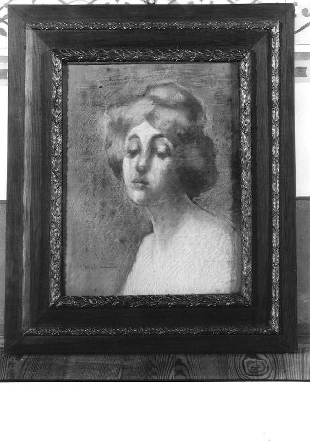 Ritratto di giovane donna, ritratto di donna (dipinto, opera isolata) di Malerba (primo quarto sec. XX)