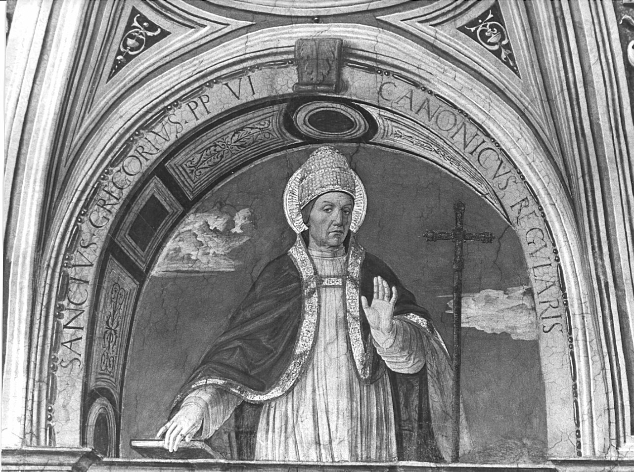 San Gregorio (dipinto, elemento d'insieme) di Ambrogio da Fossano detto Bergognone (sec. XVI)