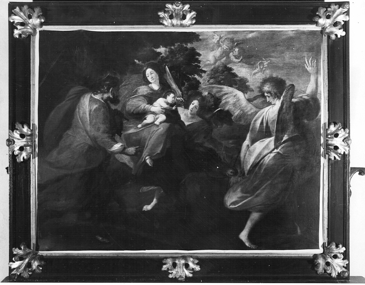 fuga in Egitto (dipinto, opera isolata) di Gherardini Melchiorre detto Ceranino (sec. XVII)