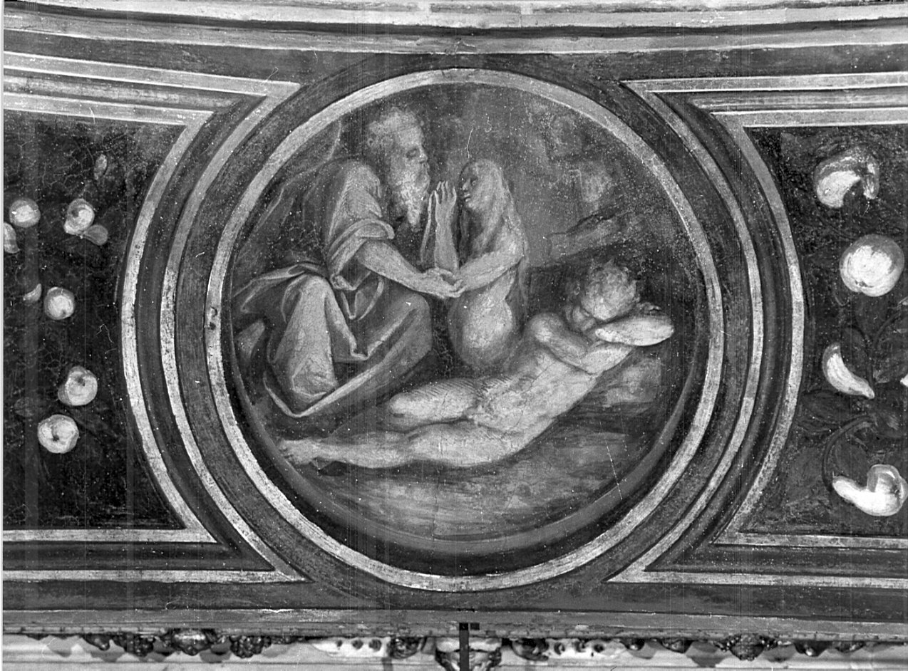 creazione di Eva (dipinto, elemento d'insieme) di Lanino Bernardino (sec. XVI)