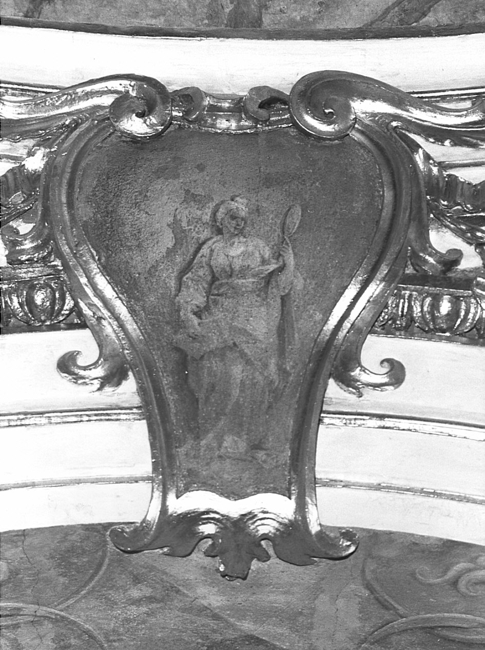 Prudenza (decorazione pittorica, elemento d'insieme) di Besozzi Giovanni Ambrogio (attribuito) (inizio sec. XVIII)