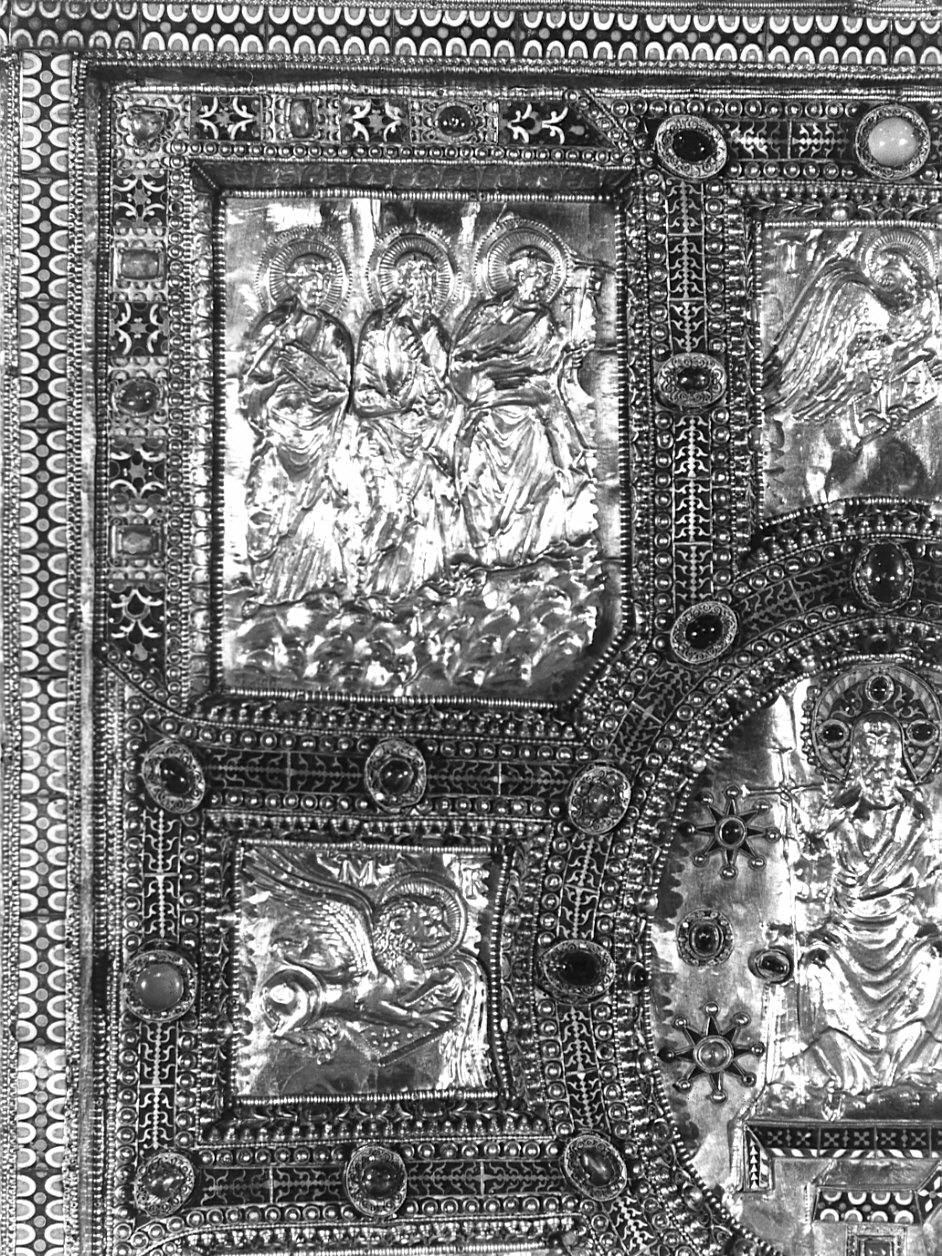simbolo di San Marco: leone (formella, elemento d'insieme) di Vuolvinus (bottega) - ambito carolingio (sec. IX)