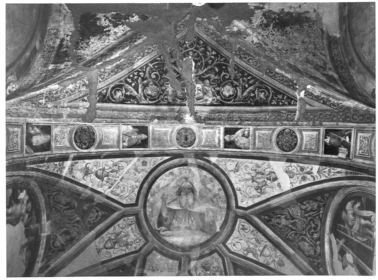 Dottori della chiesa (decorazione pittorica, frammento) - ambito lombardo (sec. XVI)