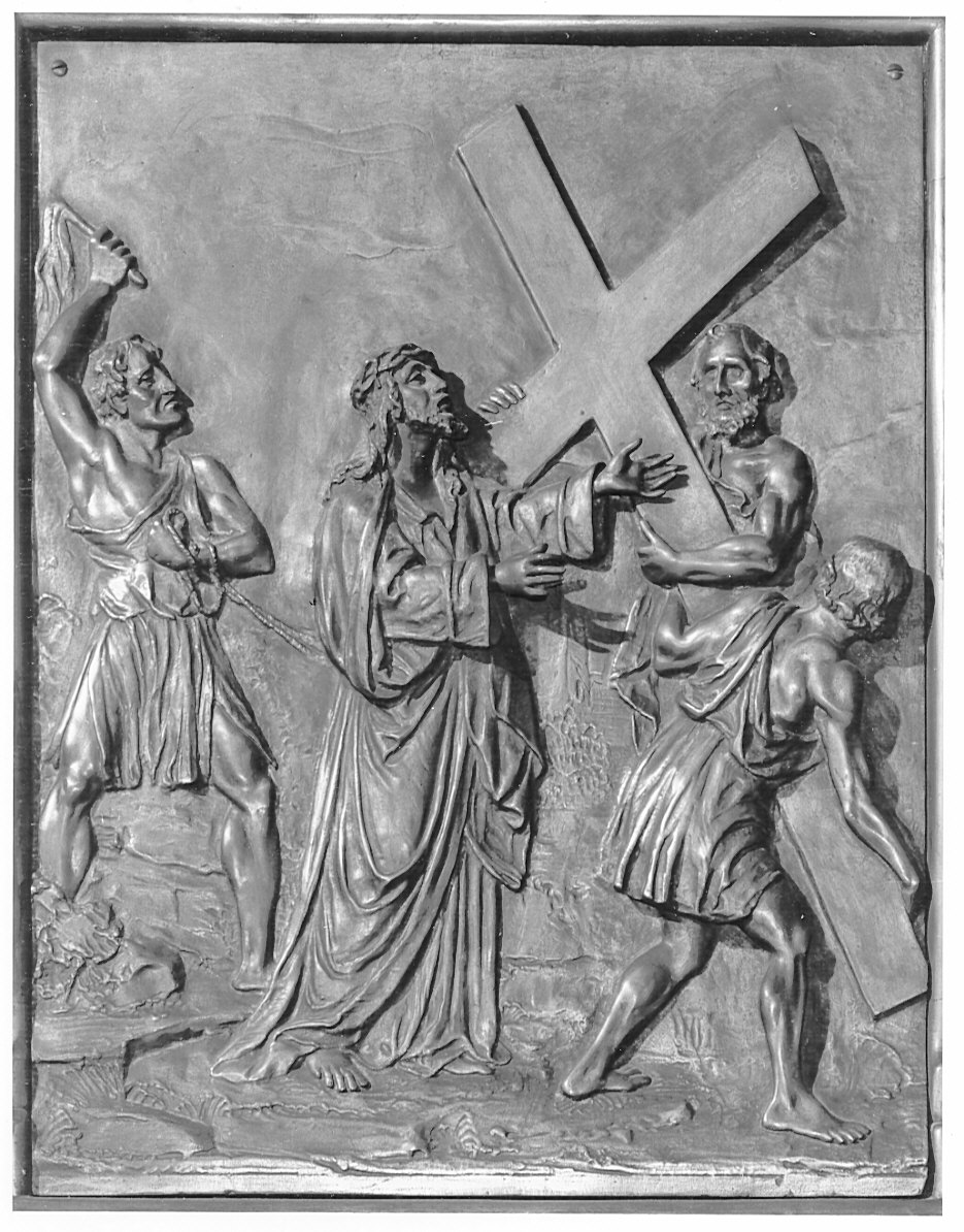 stazione II: Gesù caricato della croce (scultura, elemento d'insieme) di Lamperti Giovanni (sec. XIX)
